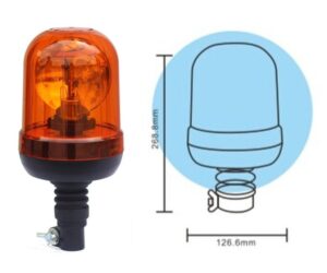 Lampa ostrzeg-kogut LED 12/24V elastyczna 268x126