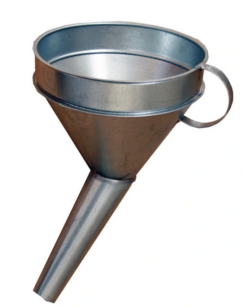 Lejek do paliwa metalowy krzywy