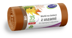 Worki na odpady 35l. z uszami brązowe (20szt.)