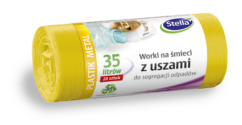 Worki na odpady 35l. z uszami żółte (20szt.)