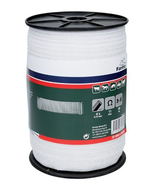 Taśma elektyzatora 20mm*200m.