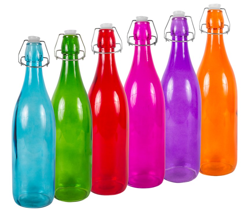 Butelka 1000ml. z hermetycznym zamknięciem okrągła