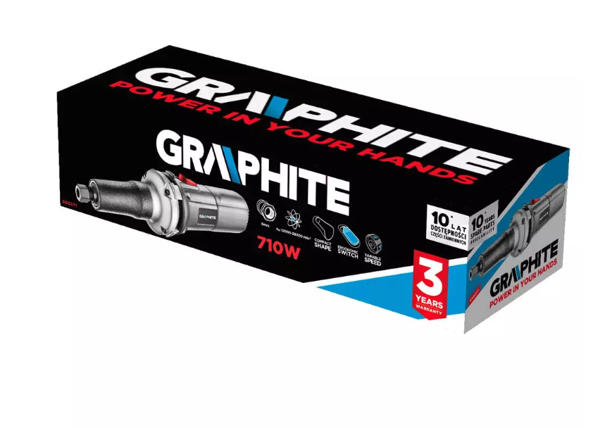 Szlifierka prosta 710W regul. obrot. Graphite *PK - obrazek 2