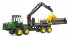 Zabawka John Deere z przyczepą samozaład. 4 balami
