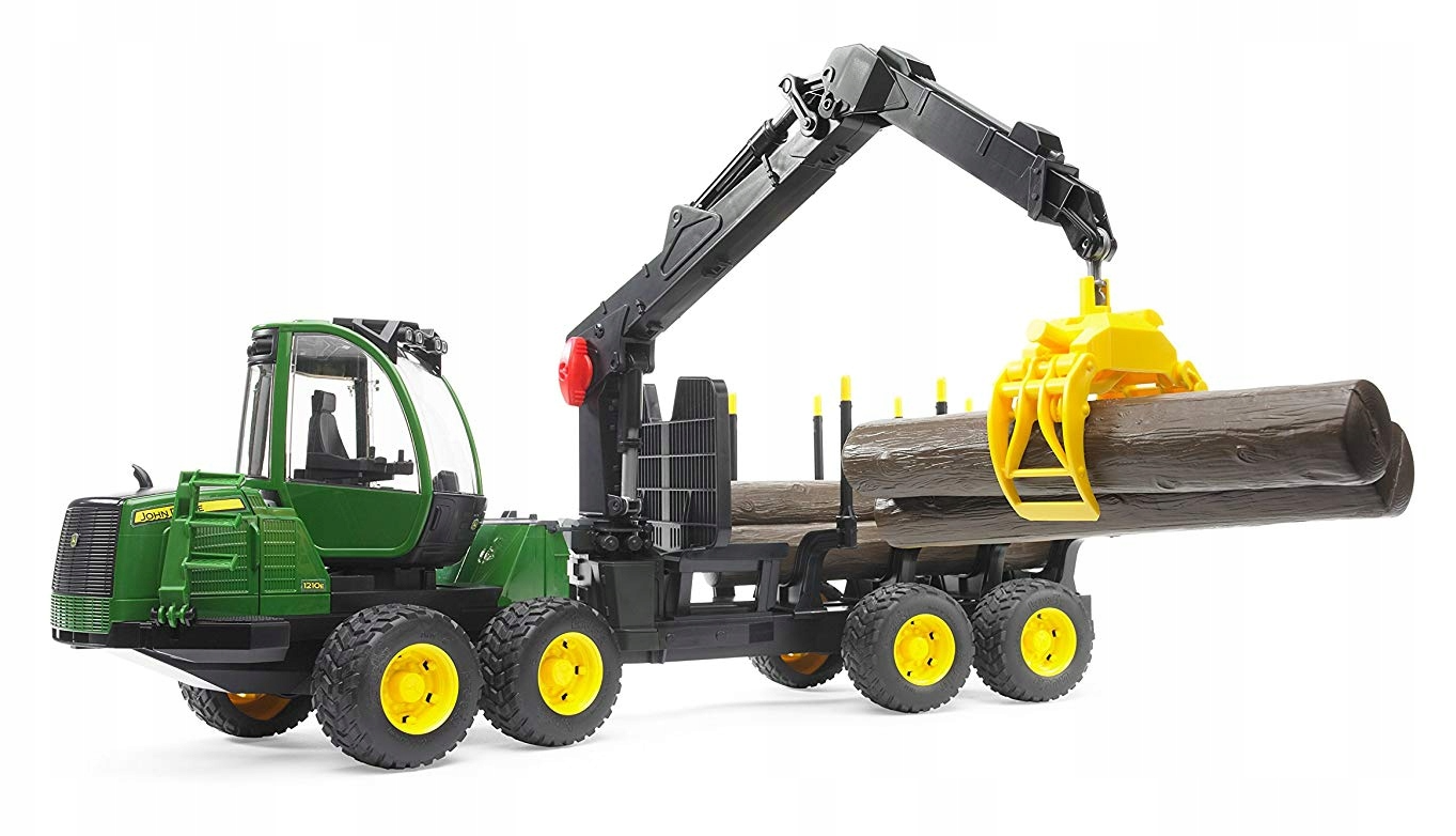Zabawka John Deere z przyczepą samozaład. 4 balami