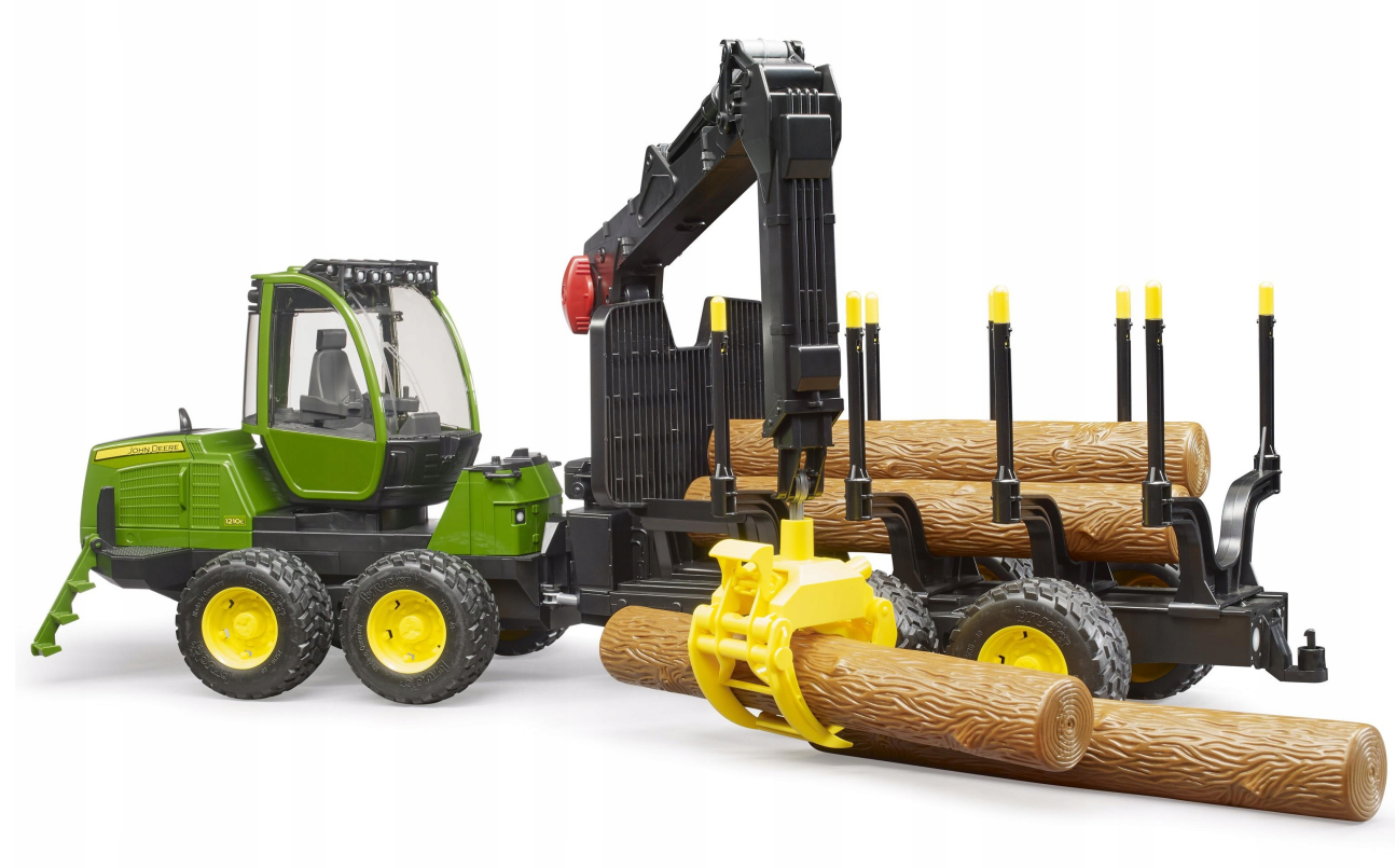 Zabawka John Deere z przyczepą samozaład. 4 balami - obrazek 3