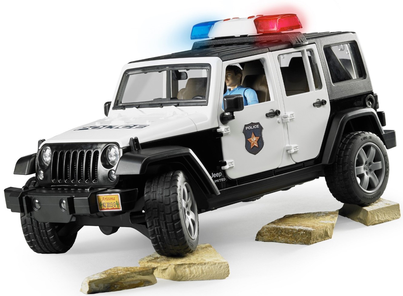 Zabawka Jeep Wrangler policja + figurka XXX - obrazek 2
