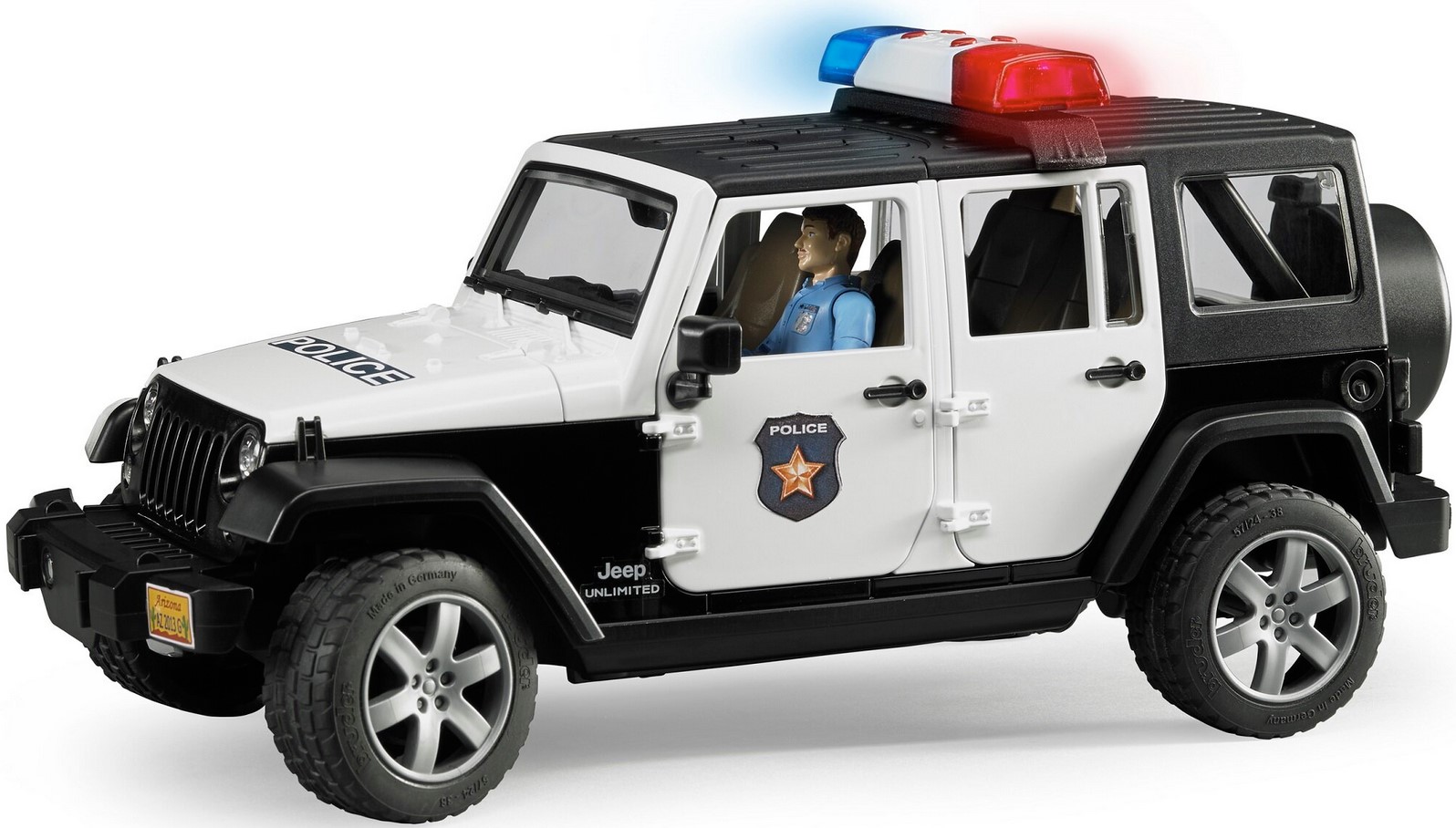 Zabawka Jeep Wrangler policja + figurka XXX - obrazek 3