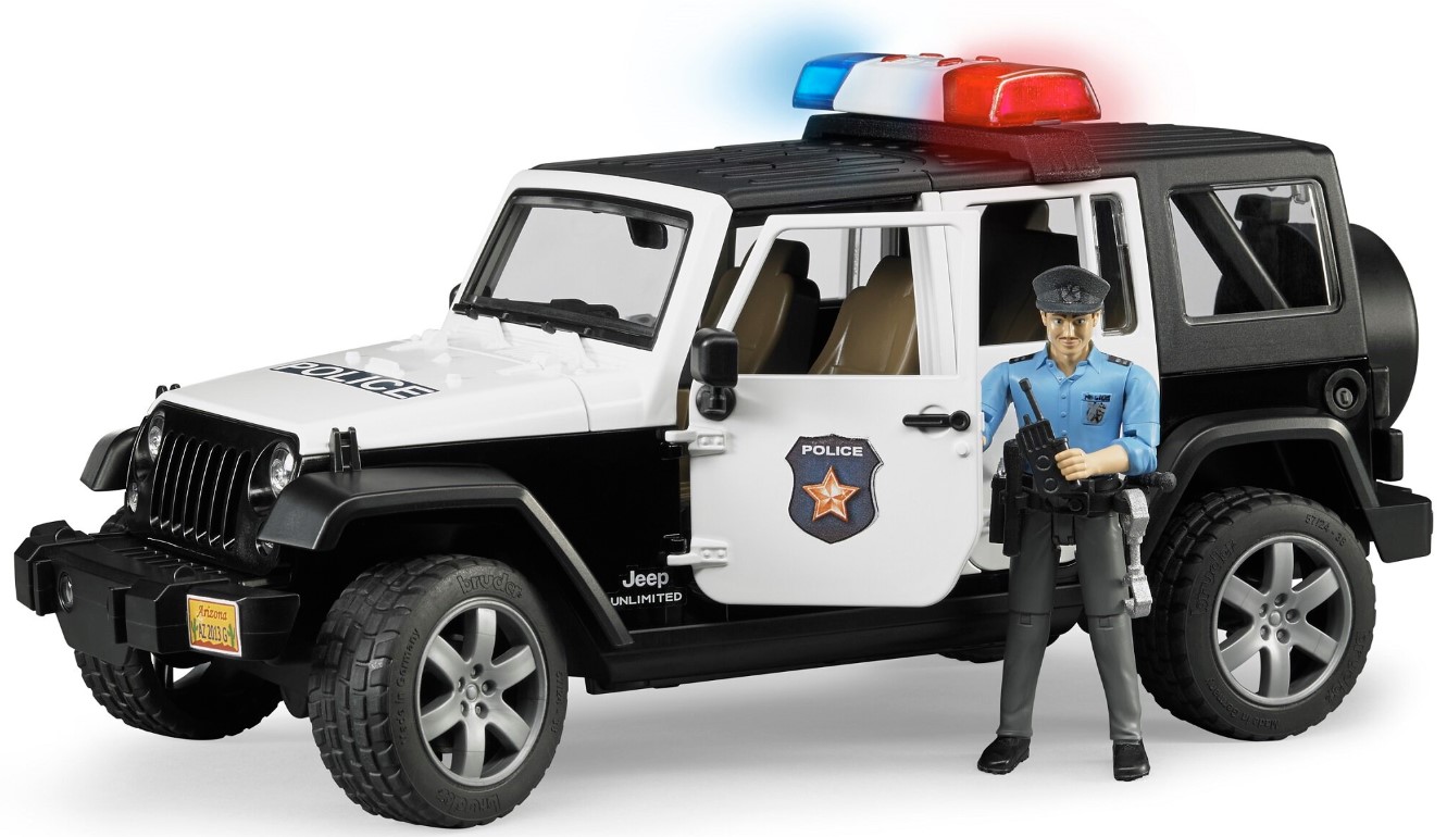 Zabawka Jeep Wrangler policja + figurka XXX - obrazek 4