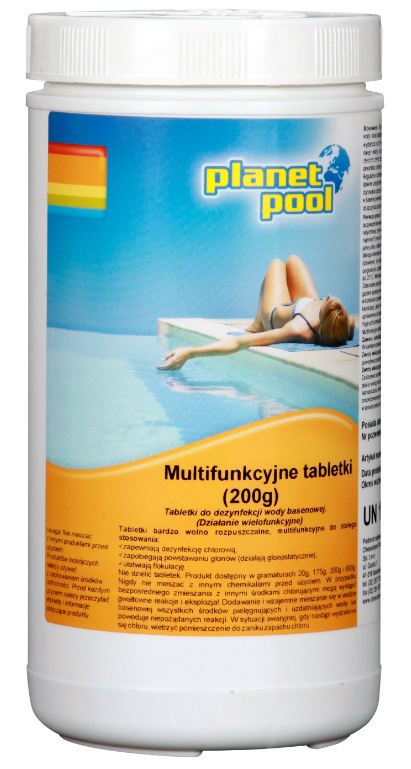 Środek do basenu tabletki 200g. 1kg. Planet Pool