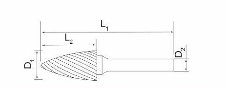 Frez palcowy ostrołukowy 10*20*6
