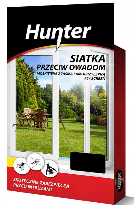 Moskitiera - siatka na okno 150*180 czarna + rzep