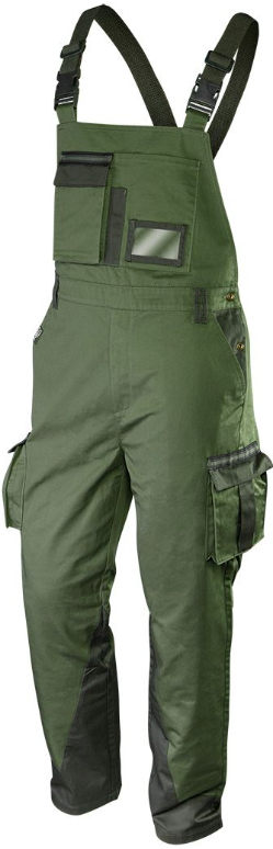 Spodnie robocze ogrodniczki CAMO olive L NEO