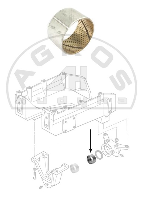 Tulejka osi przedniej Massey Ferguson 105*111*55
