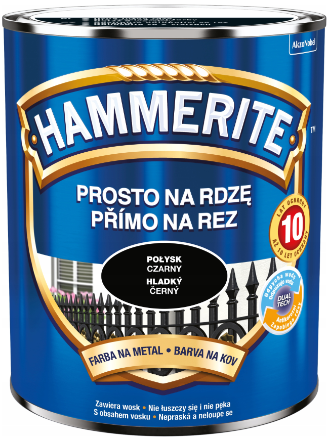 Hammerite 0,7l. czarny połysk - obrazek 2