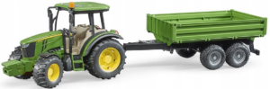 Zabawka traktor John Deere 5115M z przyczepą