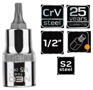 Nasadka 1/2" z koń. spline M6*55mm. Neo