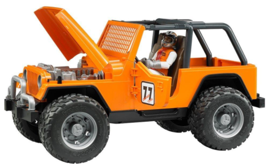 Zabawka Jeep Cross-country pomarańczowy + figurka