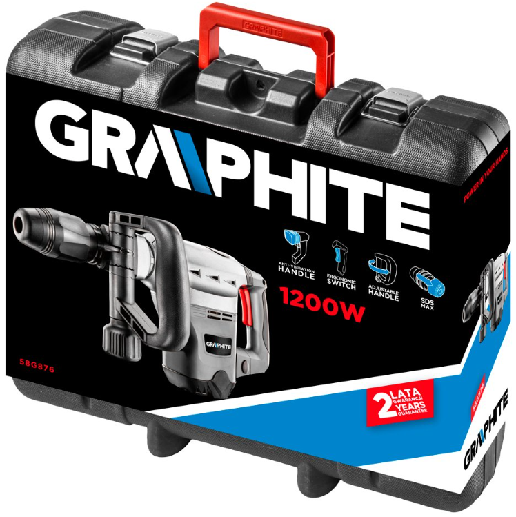 Młot wyburzeniowy SDS Max 1200W Graphite *PK - obrazek 2
