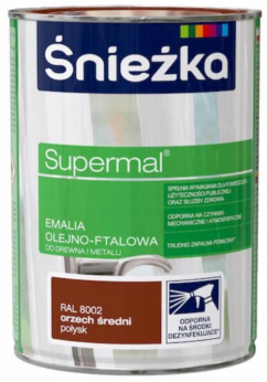 Emalia orzech średni 0,8l. RAL8002 F560 Supermal