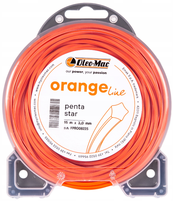 Żyłka tnąca 3,0mm. 15mb. gwiazd. penta star OM