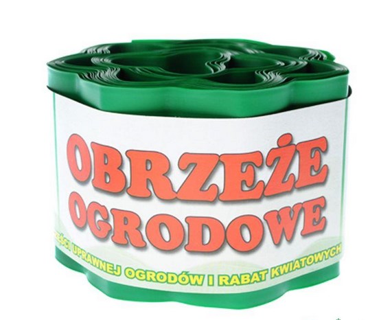 Obrzeże ogrodnicze trawnikowe 15cm*9m. zielone