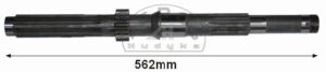 Wałek sprzęgłowy 562mm. gruby frez