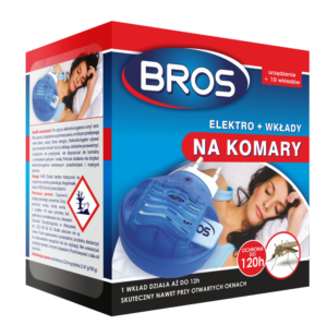 Elektrofumigator + 10 wkładów na komary Bros