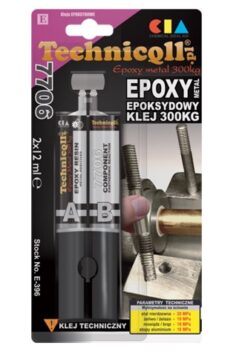 Klej metalowy epoksydowy 300kg. 2*12ml. Technicoll