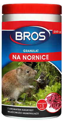 Granulat na nornice i karczowniki 250g. Bros