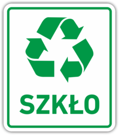 Naklejka na kosz 15*13cm. SZKŁO