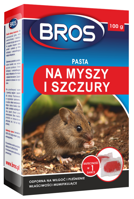 Pasta na myszy i szczury 100g. Bros