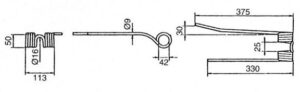 Palec przetrz.karuz.PZ-106 pr.wąski wyg.