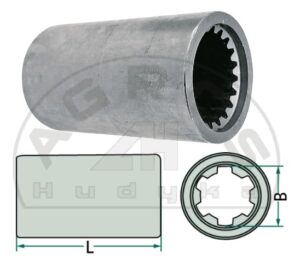 Redukcja PTO 1 3/8" 6-fr.wew  L-95mm.