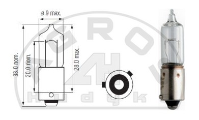 Żarówka 24V 21W BAY9S - halogen