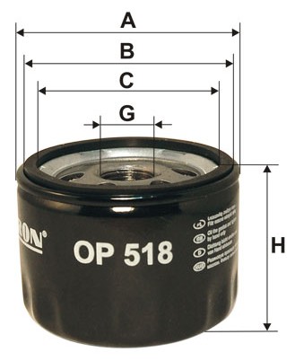 Filtr oleju OP 518