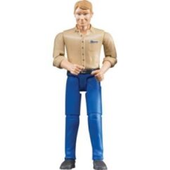 Zabawka figurka mężczyzna-blondyn w jasn.dżinsach