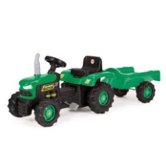 Zabawka traktor na pedała z przyczepą /Dolu/