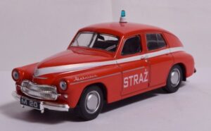Zabawka samochód Warszawa M-20 STRAŻ /PRL/