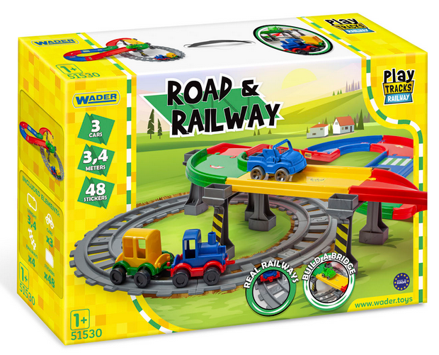 Zabawka Railway droga i kolejka Play Track /Wader/ - obrazek 2