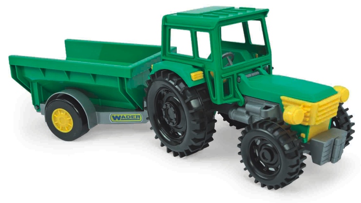 Zabawka traktor farmer z przyczepą /Wader/