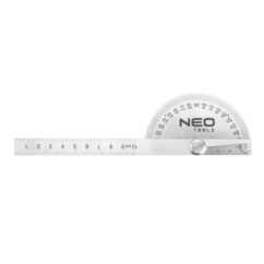 Kątomierz z linijką 100mm. stal nierdzewna Neo