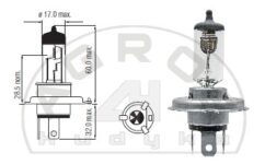 Żarówka H-4 12V 60/55W P43t Long Life HD