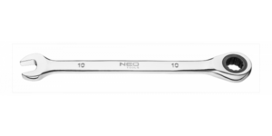 Klucz płasko-oczkowy 10mm. z grzechotką Neo