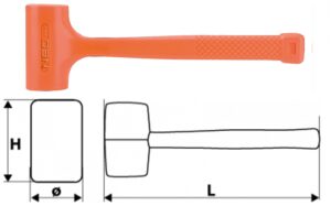 Młotek bezodrzutowy 1360g. Neo