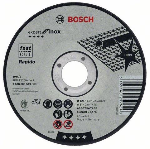 Tarcza 125 1,0*22 metal inox Expert Bosch