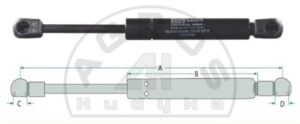 Siłownik gazowy L-277/125 330N drzwi Case MF