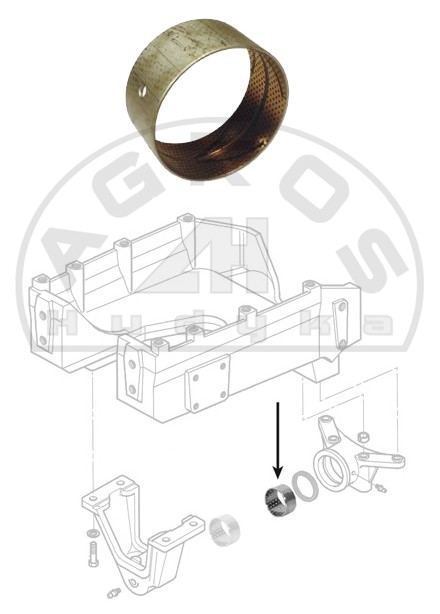 Tulejka osi przedniej Massey Ferguson 110*116*55