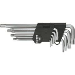 Kpl. kluczy torx T10-T50 9cz. z otw. Topex