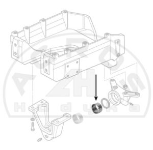 Tulejka osi przedniej Massey Ferguson 119*126*56